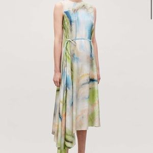 COS  100% silk ASYMMETRIC DRESS